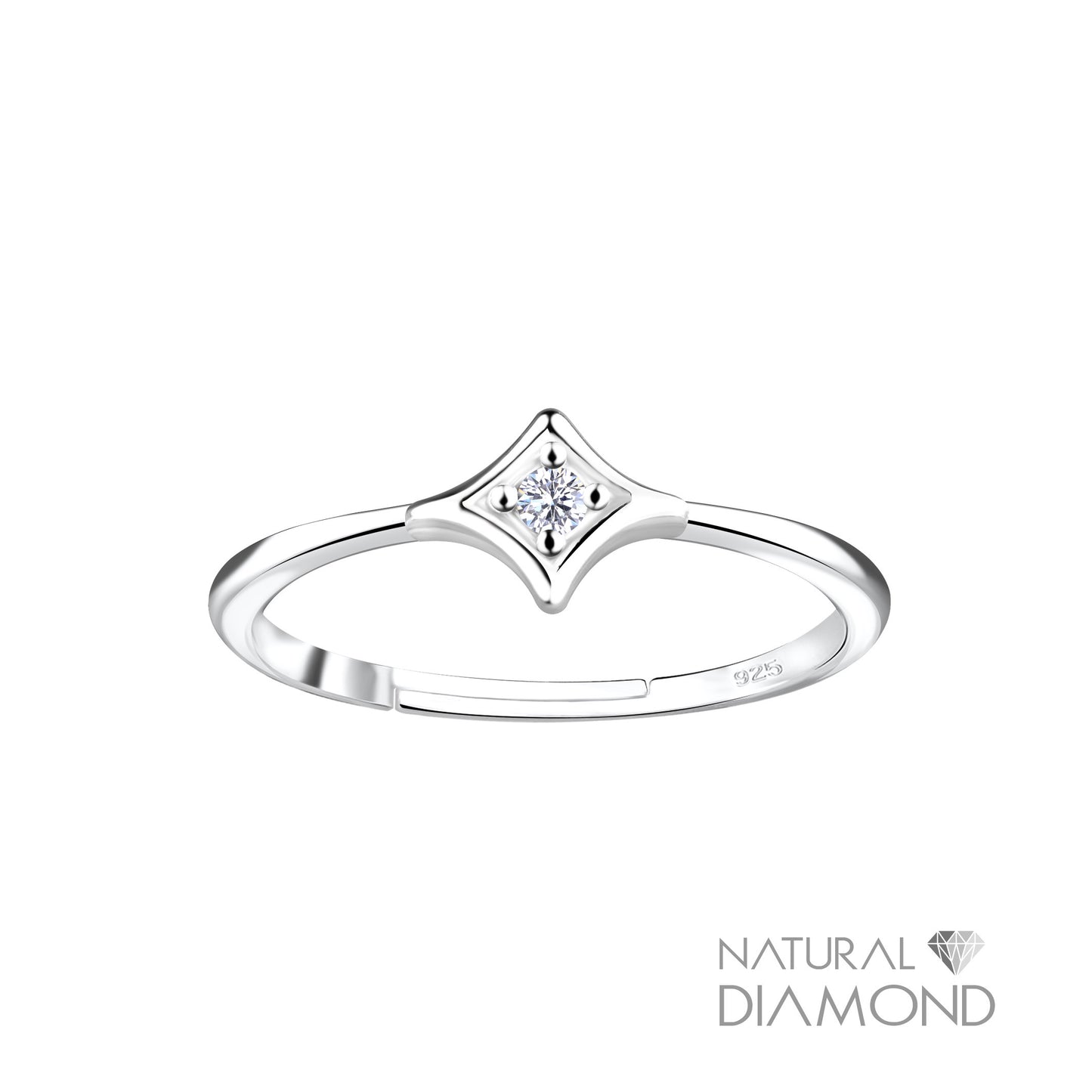 CONJUNTO CON DIAMANTES NATURALES PLATA