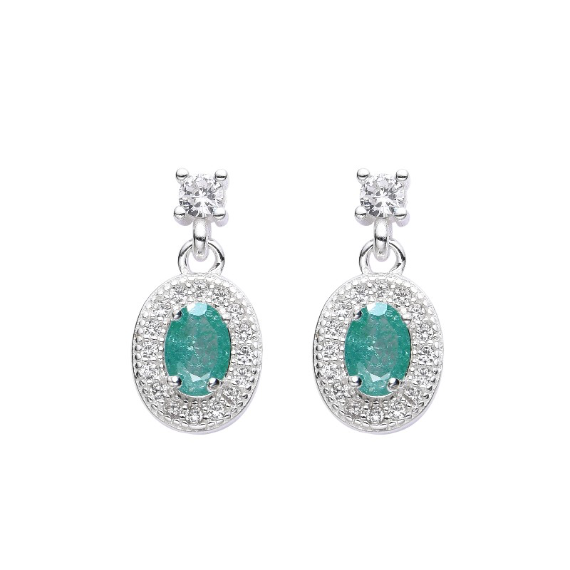 PENDIENTES JADE PLATA