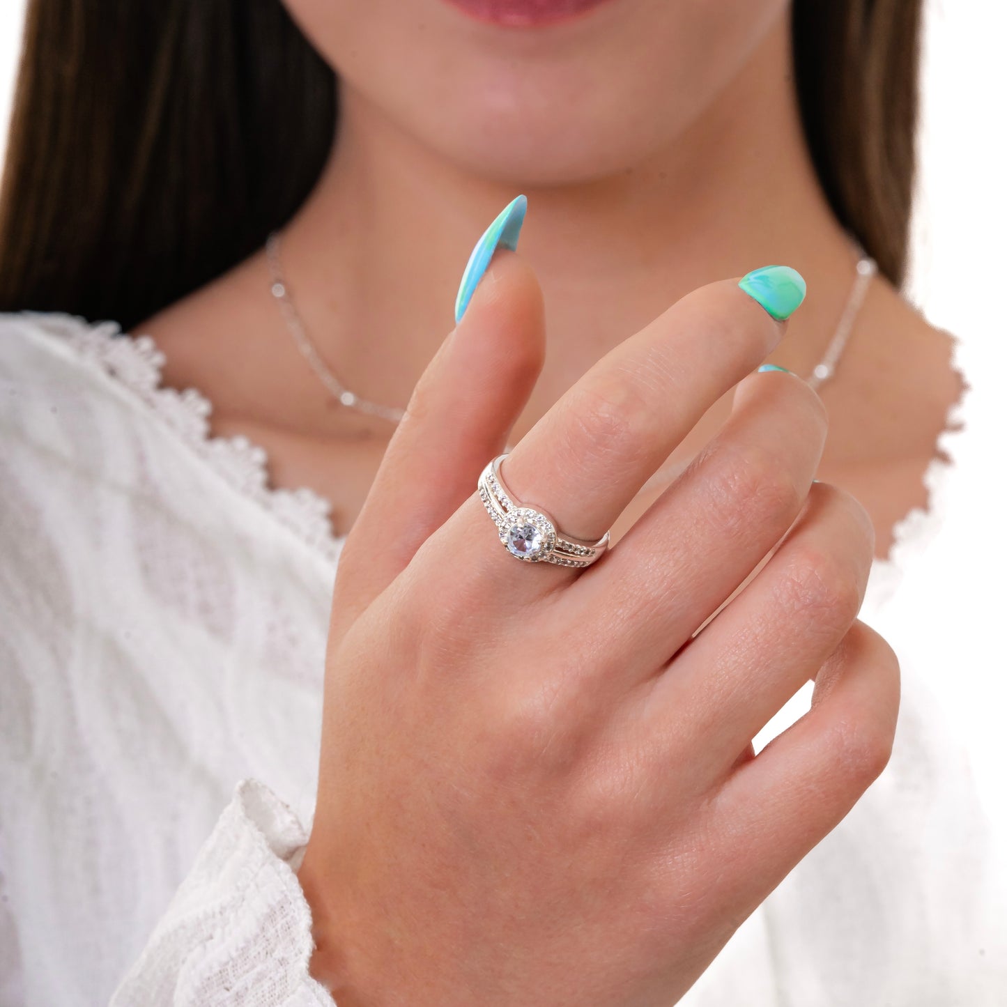 ANILLO ACERO BLANCO