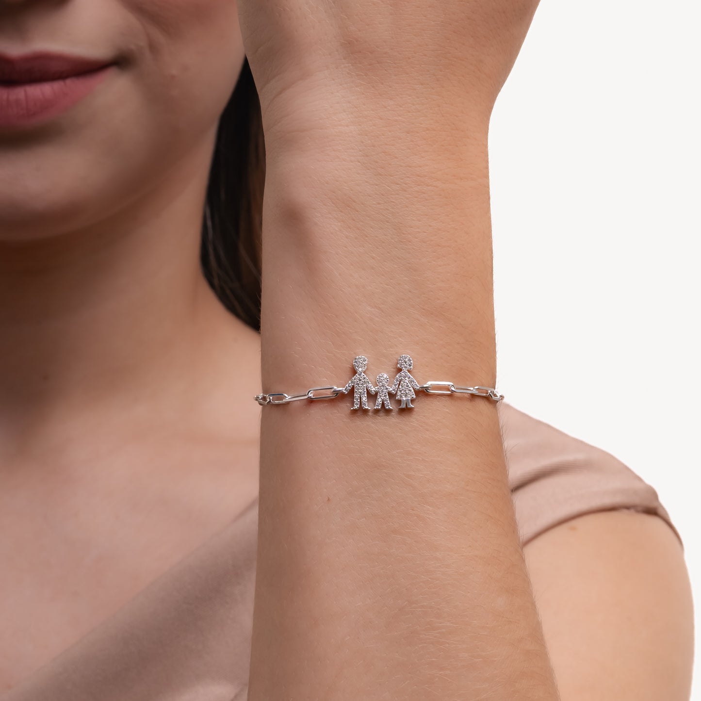 PULSERA FAMILIA PLATA