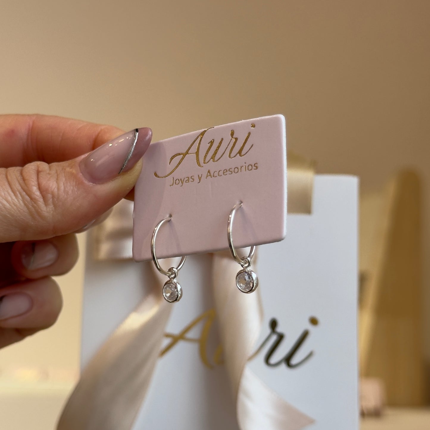 AROS CON CIRCONIA PLATA