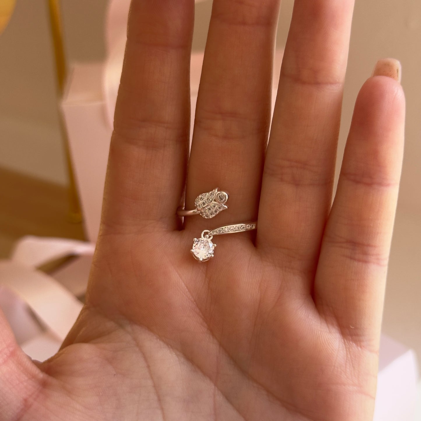 ANILLO ROSA REGULABLE