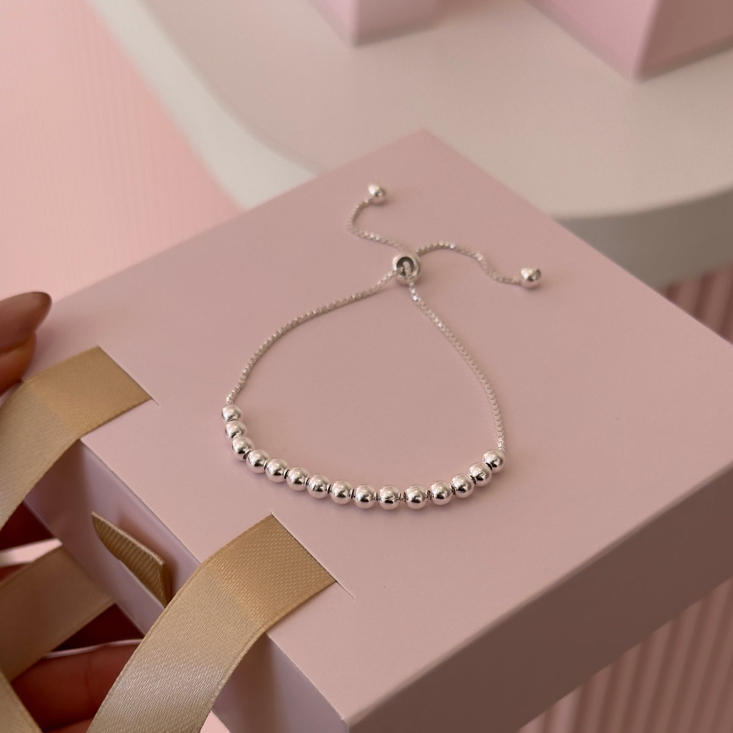 PULSERA BOLITAS PLATA