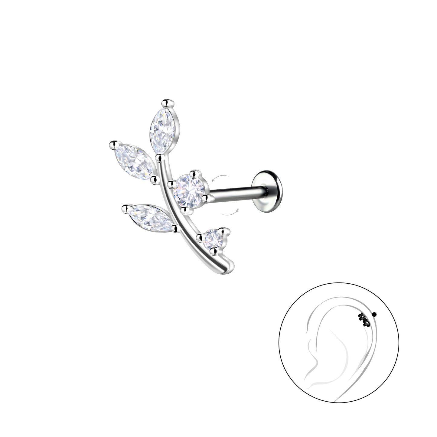 PIERCING ROSCA PLATA