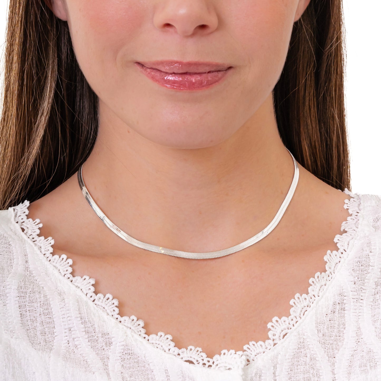 CADENITA SNAKE ACERO BLANCO