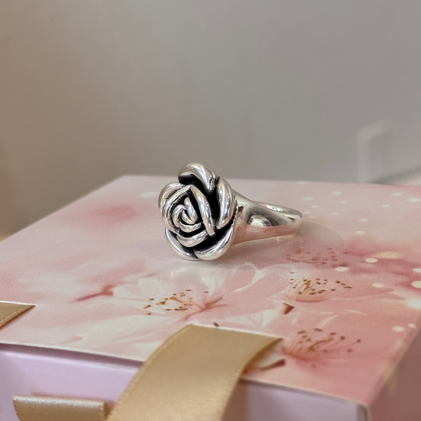 ANILLO ROSA PLATA INFLADA