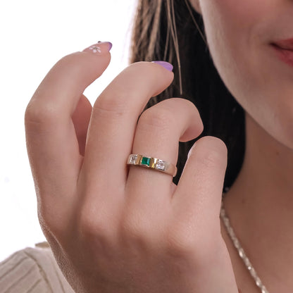 ANILLO SHILÓ PLATA Y ORO