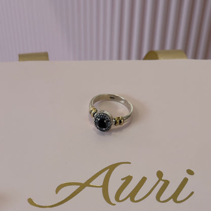 ANILLO OFELIA PLATA Y ORO