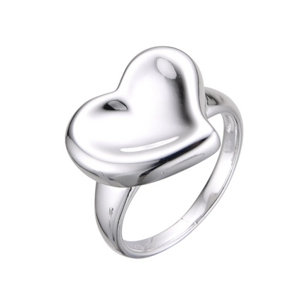 ANILLO CORAZÓN LISO
