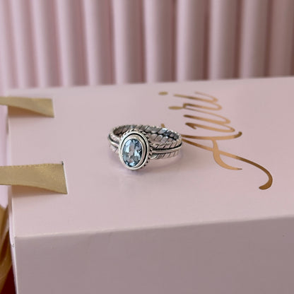 ANILLO AQUA PLATA