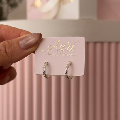 AROS MINI CORAZÓNES PLATA