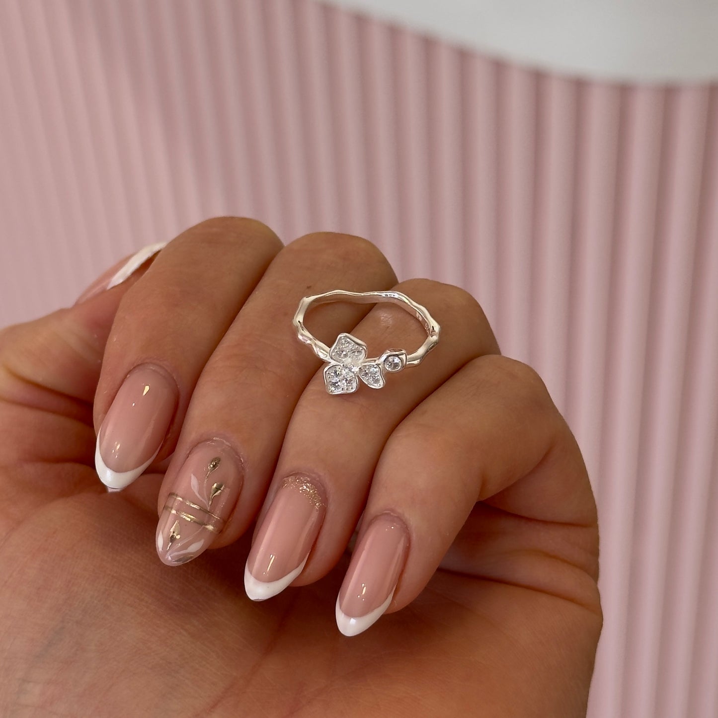 ANILLO BROTE PLATA