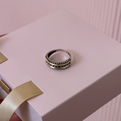 ANILLO PENÉLOPE PLATA Y ORO
