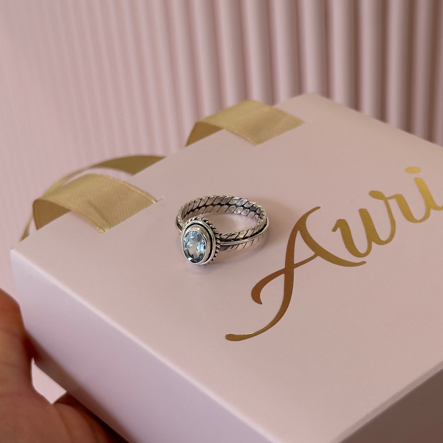 ANILLO AQUA PLATA