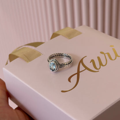 ANILLO AQUA PLATA