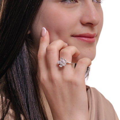 ANILLO FLORA PLATA