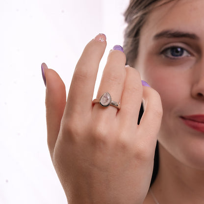 ANILLO PIEDRA LUNAR PLATA