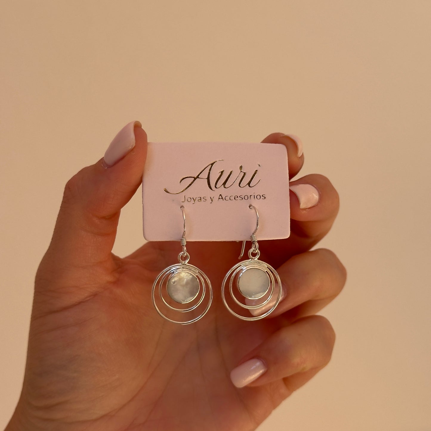 PENDIENTES NÁCAR MINA