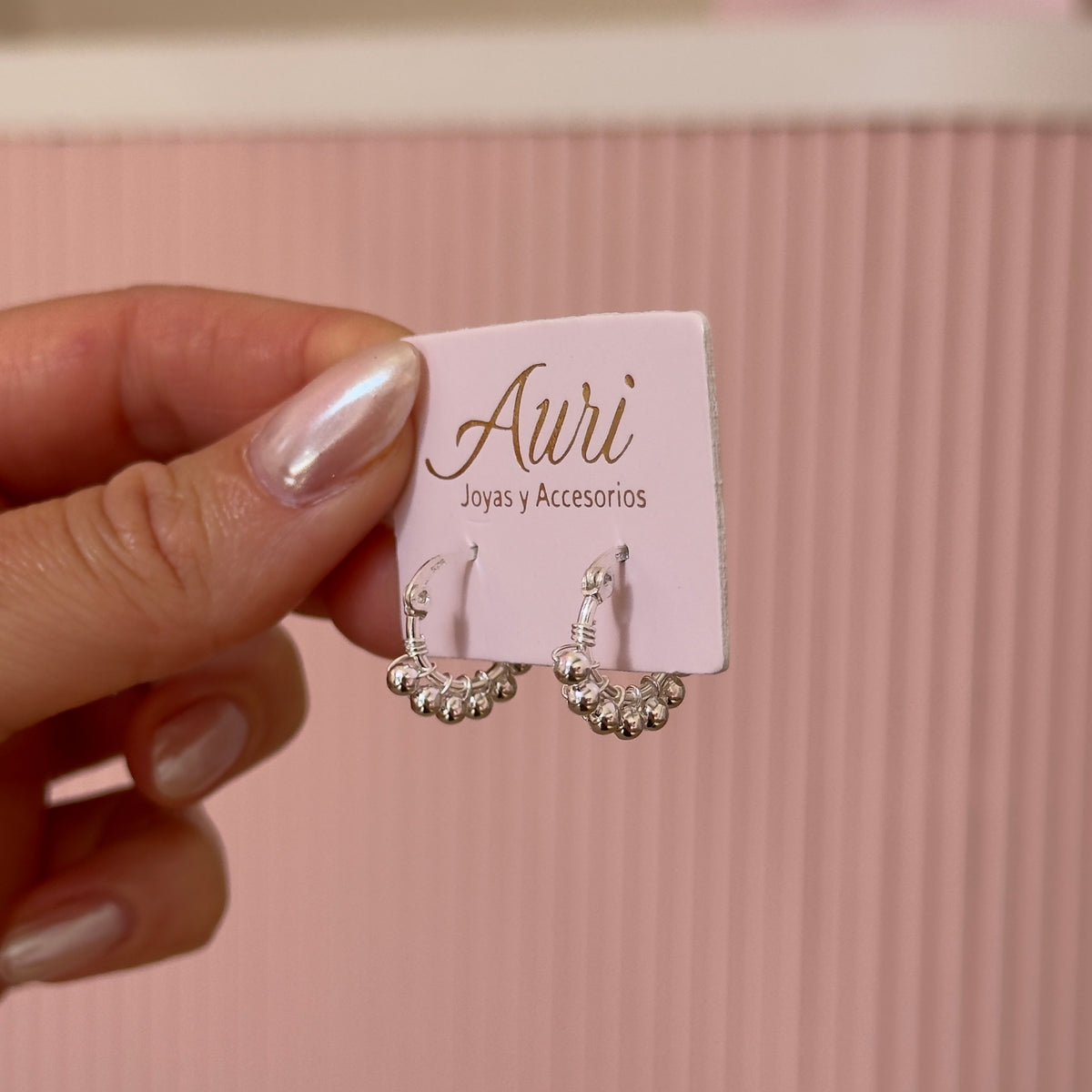ARITOS BOLITAS PLATA