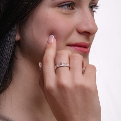 ANILLO CORONA PLATA