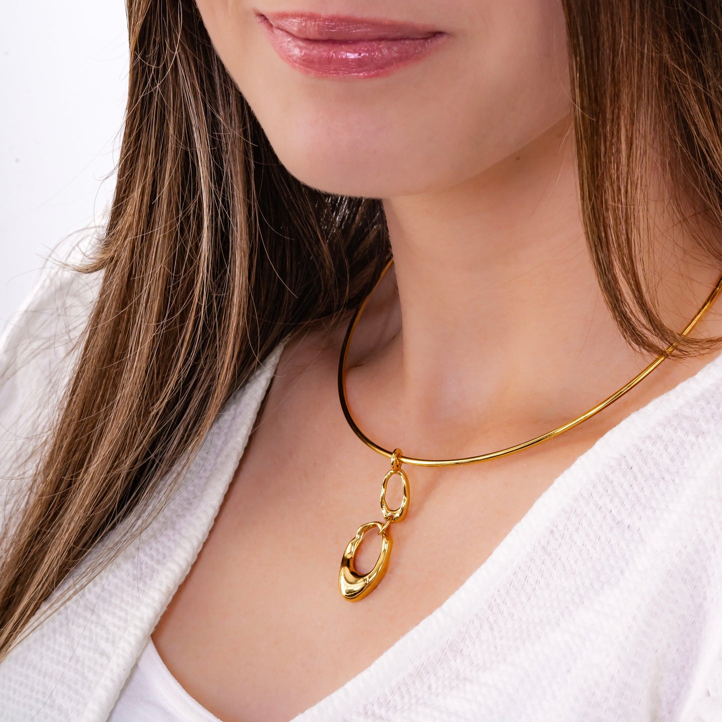 GARGANTILLA ACERO DORADO