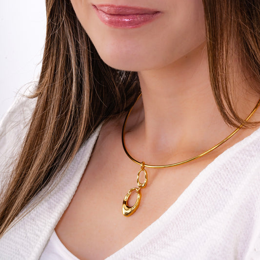 GARGANTILLA ACERO DORADO