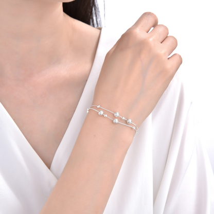 PULSERA DOBLE BOLITAS CON DISEÑO