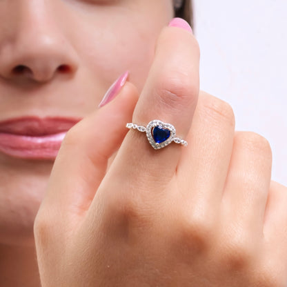 ANILLO CORAZÓN PLATA
