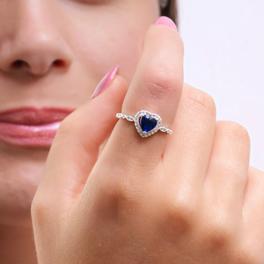 ANILLO CORAZÓN PLATA