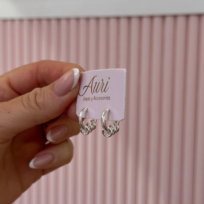AROS ESPIRAL PLATA