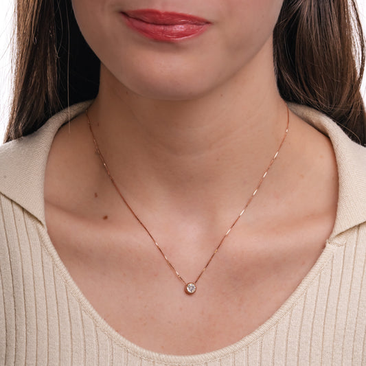 CADENITA PUNTO DE LUZ ORO ROSA