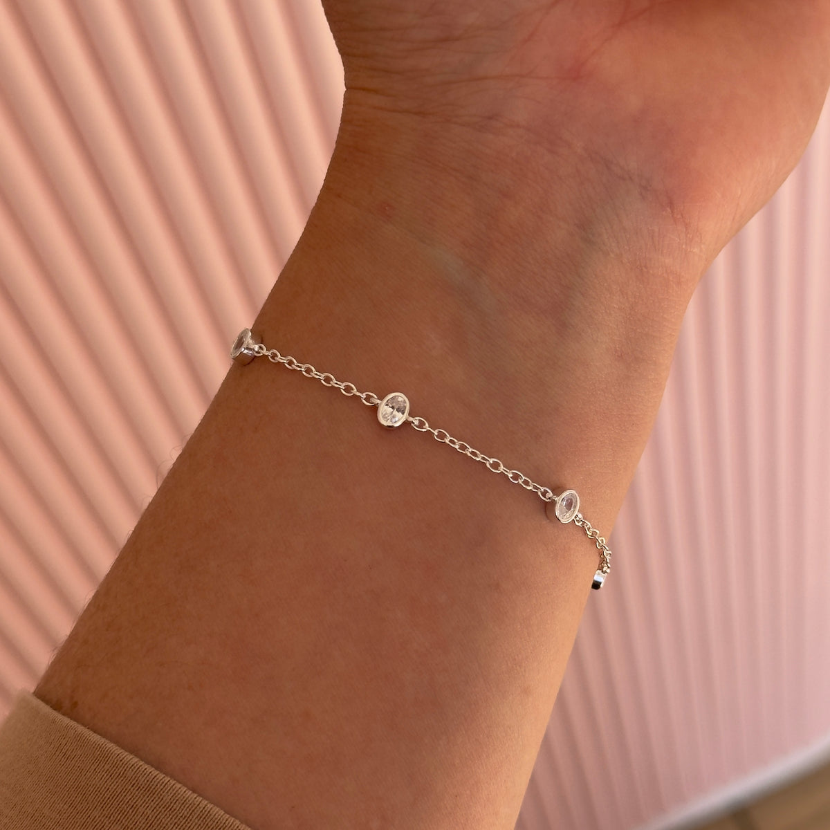 PULSERA ÓVALOS PLATA