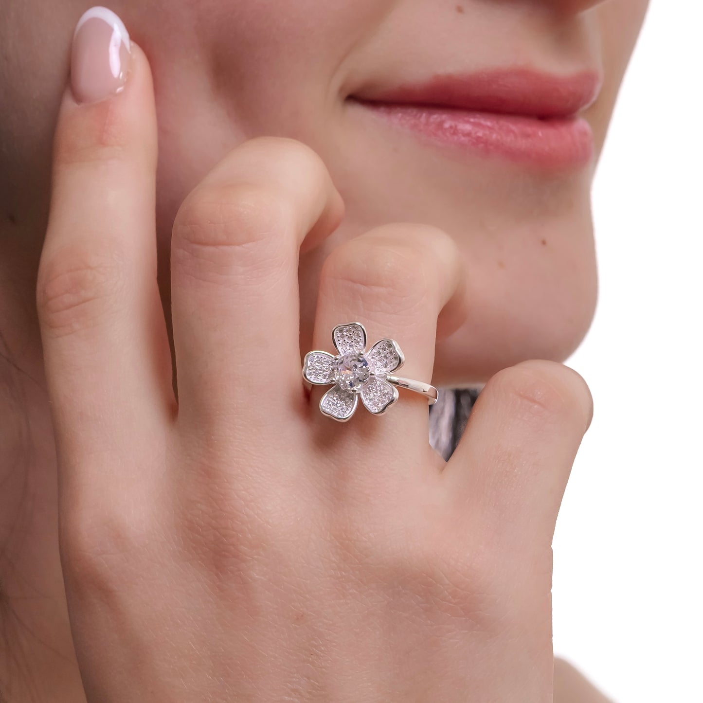 ANILLO FLORA PLATA