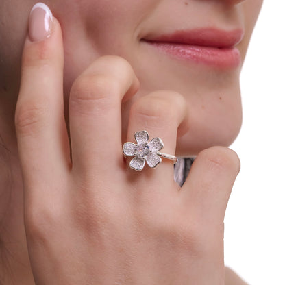 ANILLO FLORA PLATA