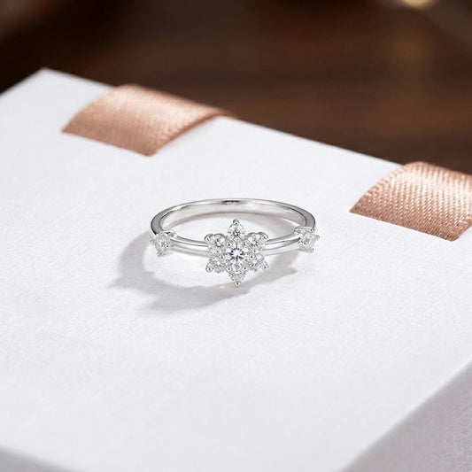 ANILLO FLOR PLATA