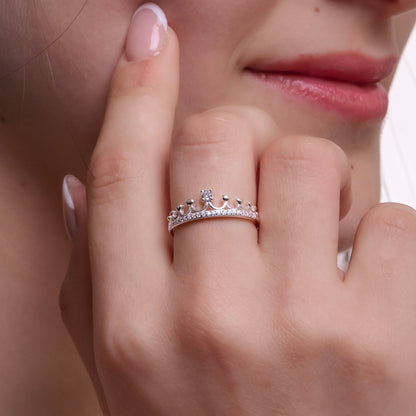 ANILLO CORONA PLATA