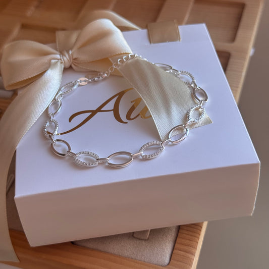 PULSERA ÓVALOS PLATA