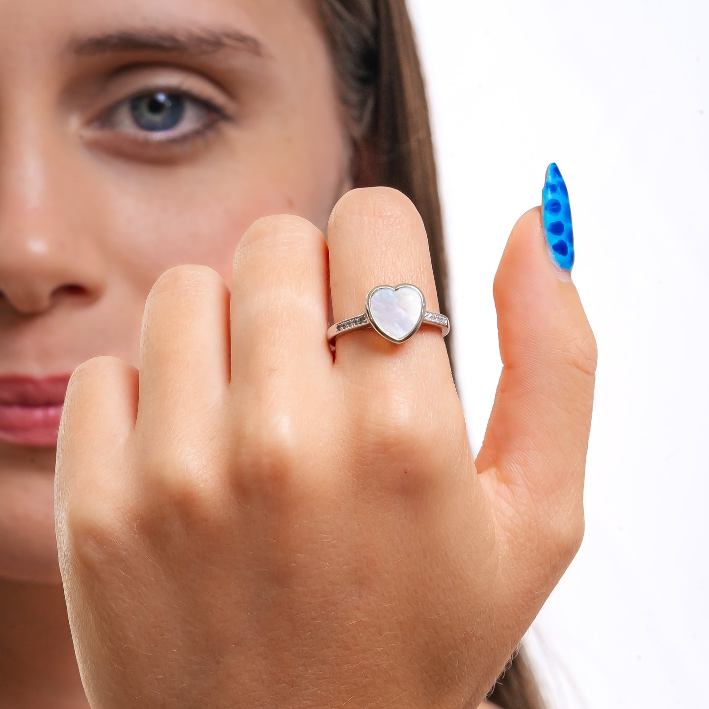 ANILLO DALIA NÁCAR PLATA
