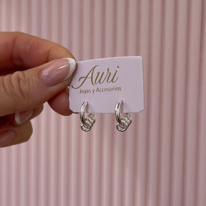 AROS ESPIRAL PLATA