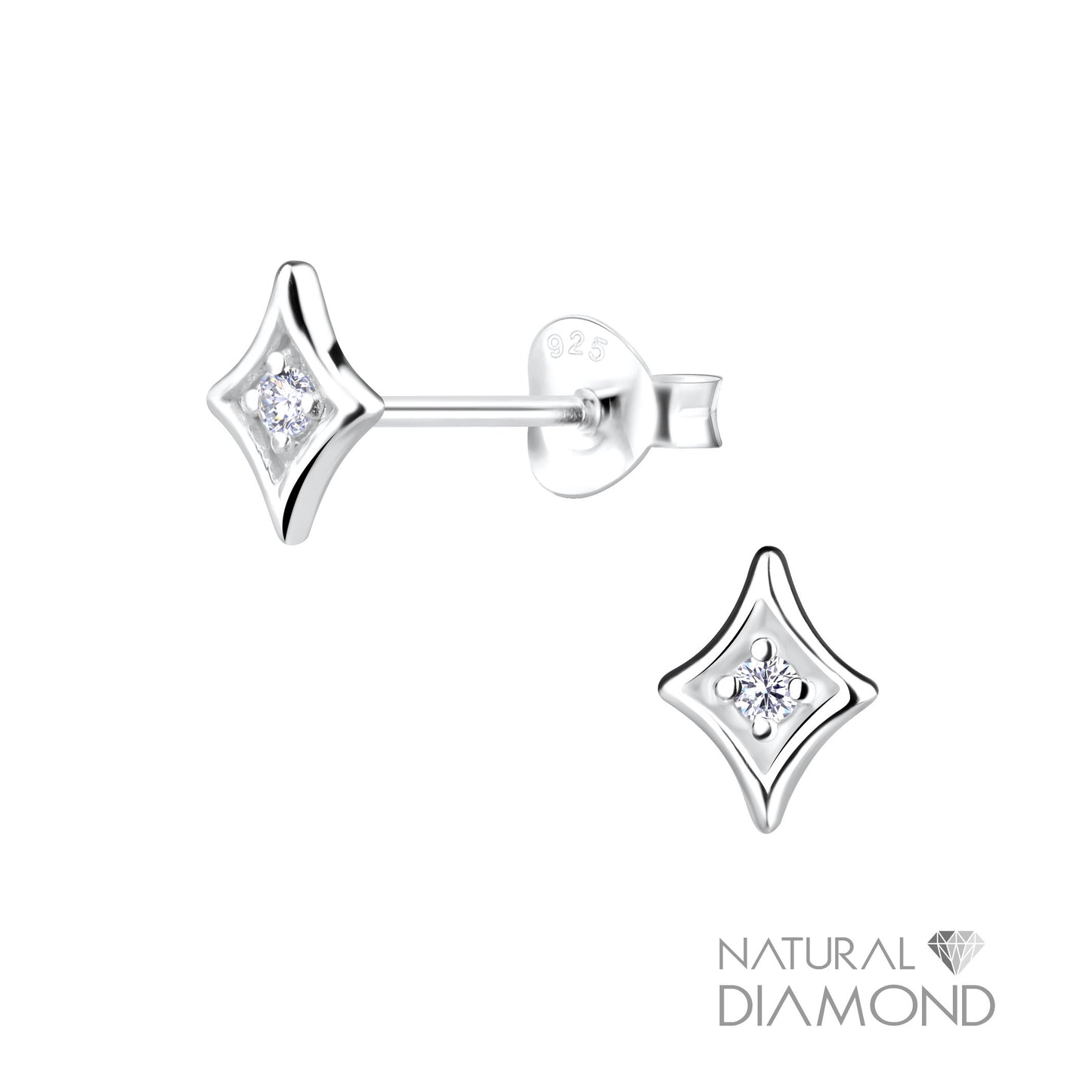 CONJUNTO CON DIAMANTES NATURALES PLATA