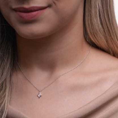 CONJUNTO CON DIAMANTES NATURALES PLATA