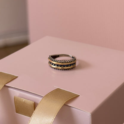 ANILLO PENÉLOPE PLATA Y ORO