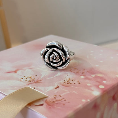 ANILLO ROSA PLATA INFLADA