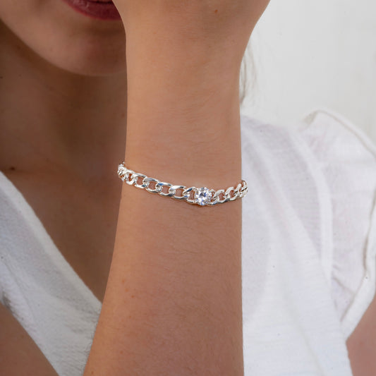 PULSERA ACERO BLANCO