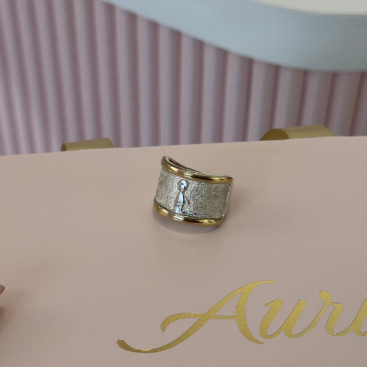 ANILLO NENE PLATA Y ORO