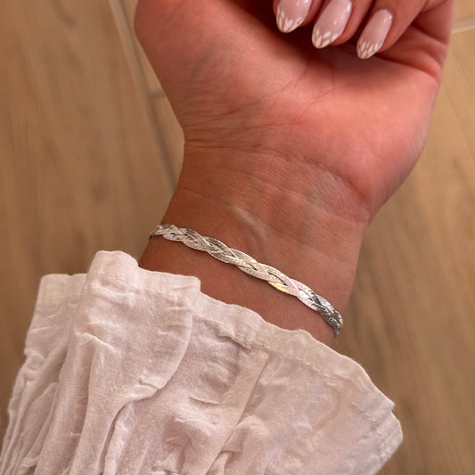 PULSERA TRENZADA PLATA
