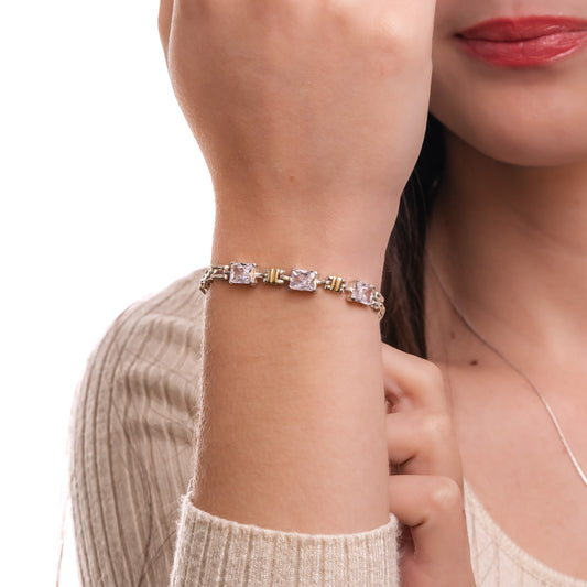 PULSERA AUGUSTA PLATA Y ORO