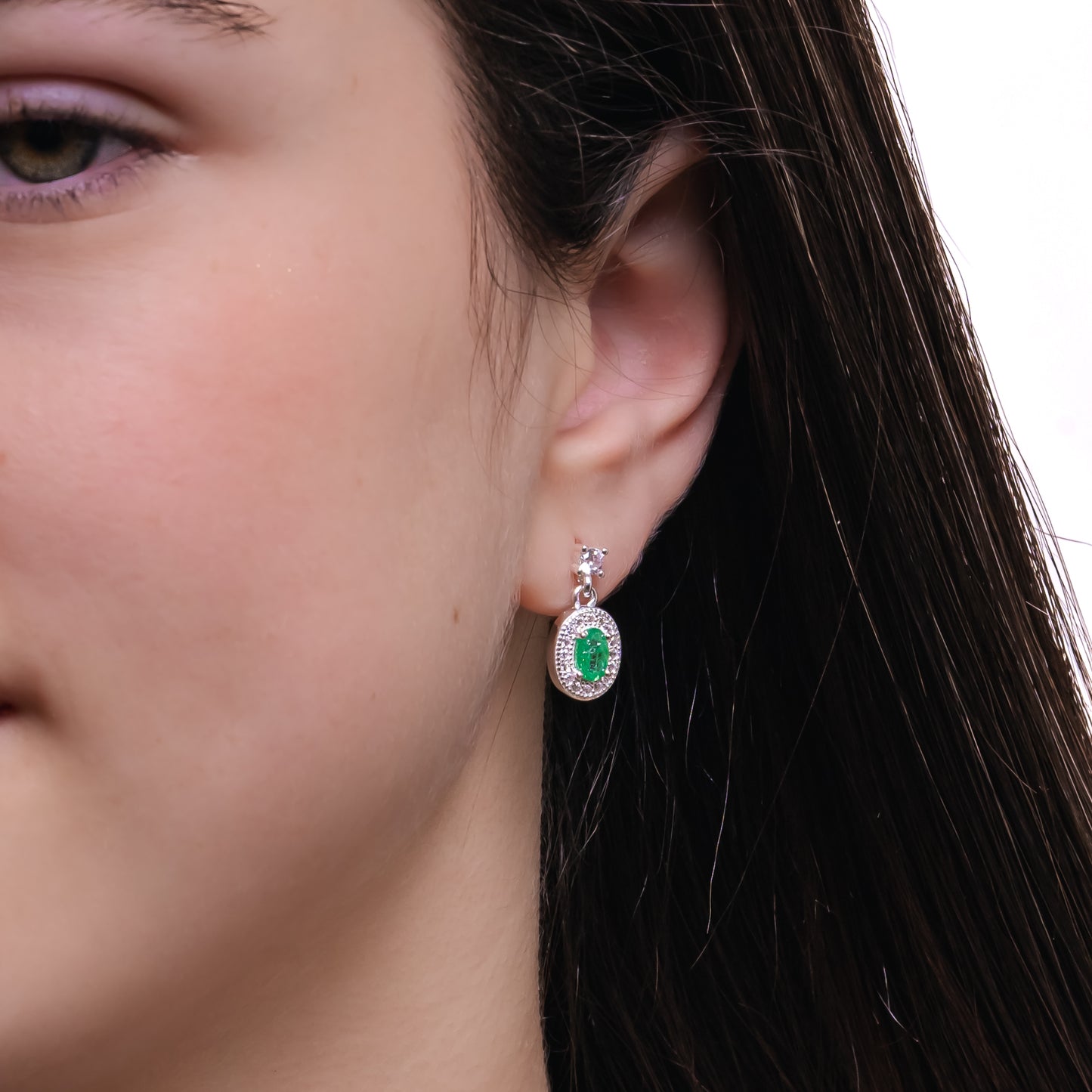 PENDIENTES JADE PLATA