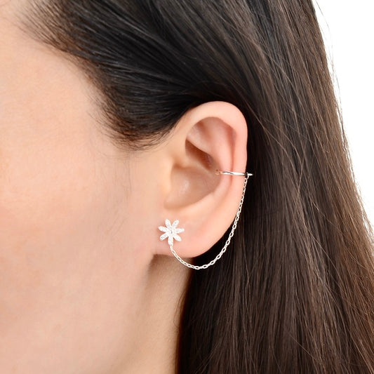 EAR CUFF CON CADENA