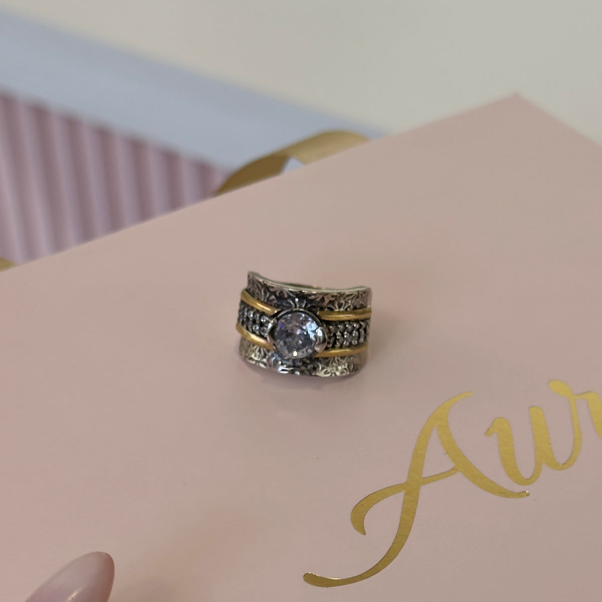 ANILLO LORRAIN PLATA Y ORO